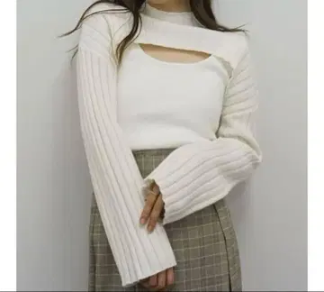 MERCURYDUO 크롭 니트 세트