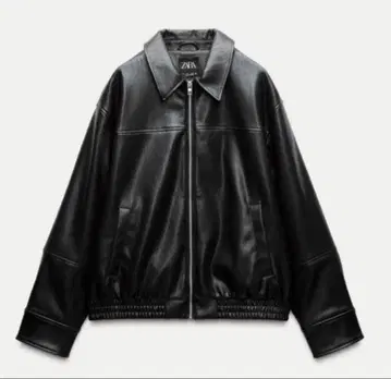 ZARA 인조 가죽 봄버 자켓