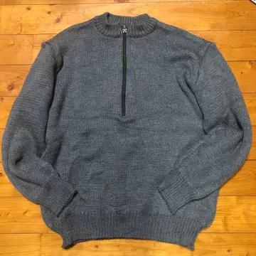 그레이 지퍼 하이넥 스웨터 M 사이즈