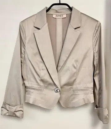AIMER 베이지 숏 기장 자켓 38