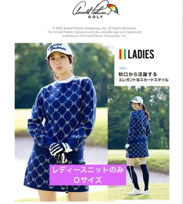 아놀드 파머 애슬리트 여성용 네이비 긴팔 스웨터 O