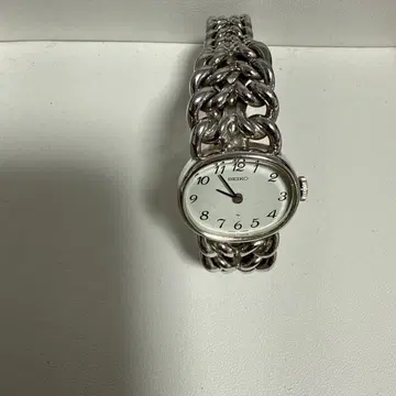 SEIKO 수동 와인딩 아날로그 시계 실버