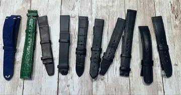 남성용 손목시계용 가죽 벨트 10개 세트 18mm