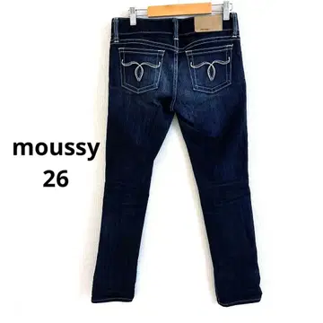 moussy 스키니 데님 인디고 스티치 소가죽 스트레치 26