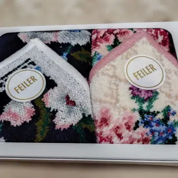 FEILER 꽃무늬 손수건 2장 세트