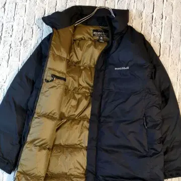 몽벨 트래블 다운 코트 롱 코트 남성용 블랙