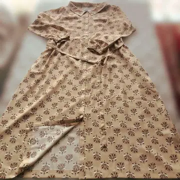 n'orLABEL 보태니컬 무늬 셔츠 원피스