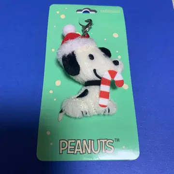스누피 PEANUTS 크리스마스 봉제 참 캔디케인