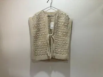 카구레 네팔 핸드 니트 베스트 아이보리