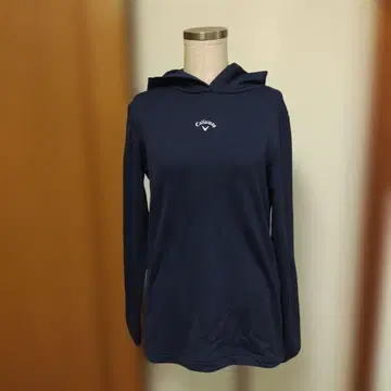 Callaway 여성용 후드 부착 셔츠 네이비