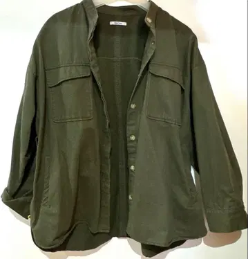 새상품급! Emma Taylor 노카라 자켓 오버 사이즈 카키