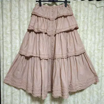 약간의 하자가 있는 W 밴딩 68cm까지 핑크하우스의 럭셔리 스커트