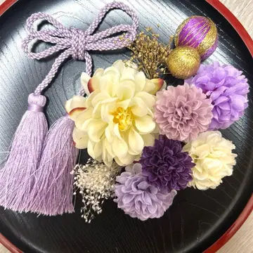 성인식 졸업식 시치고산 사전 촬영 머리 장식