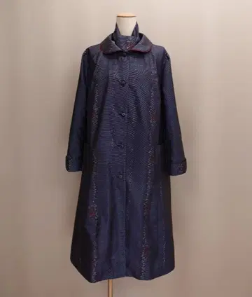 기모노 리메이크 파이핑 컬러 A라인 코트