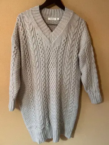 niko and - 그레이 케이블 니트 원피스 사이즈 3