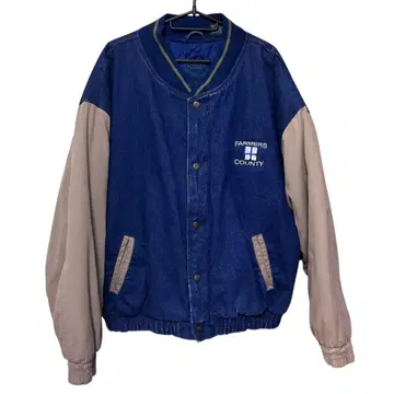 맥레거 데님 자켓 남성용 90s 투톤 컬러 퀼팅