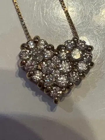 하트 다이아몬드 0.50 핑크 골드 목걸이