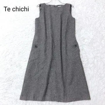 테치치 여성용 원피스 그레이 M 슬리브리스 성숙 캐주얼 포켓