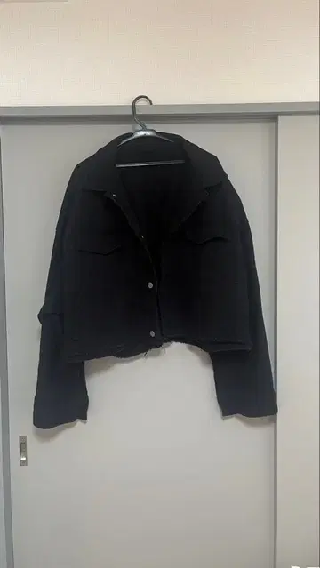 HARE 블랙 크롭 자켓 M