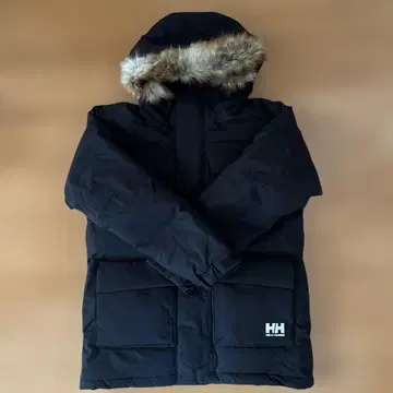 HH 후드 부착 다운 자켓 블랙