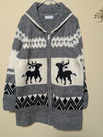 렙심 루돌프 무늬 니트 자켓