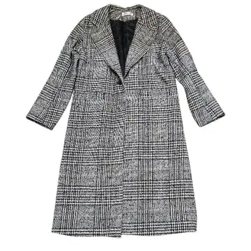 HEL 롱 코트 체스터 코트 글렌체크 L 사이즈