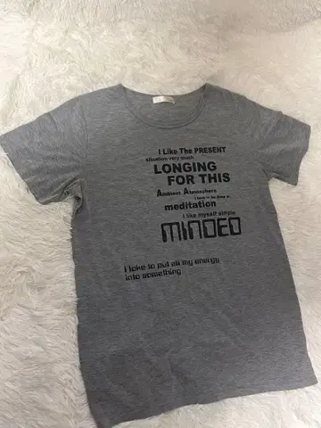 여성용 티셔츠 컷앤소, 양면 프린트, 그레이