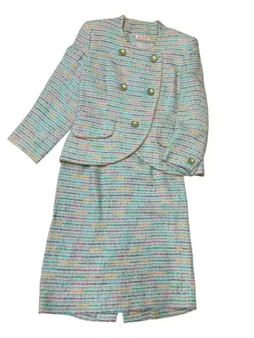 유키토리이 트위드 수트 셋업 라이트 블루 계열 사이즈 9