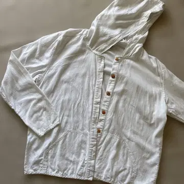 구제 의류 린넨 후드 부착 셔츠