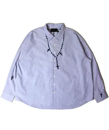 JACKROSE 크로스 자수 긴팔 셔츠