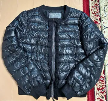 FRANCO FERRARO 블랙 퀼팅 다운 자켓