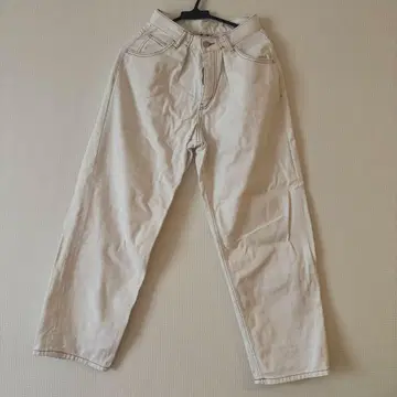 x-girl 화이트 스트레이트 데님