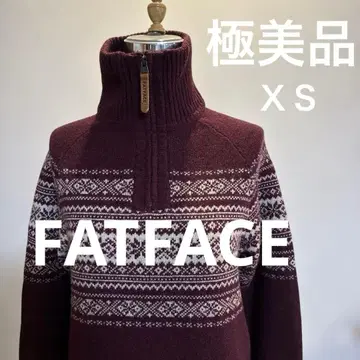 컨디션 최상 FATFACE 여성용 노르딕 무늬 집업 스웨터 XS