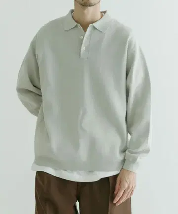 URBAN RESEARCH 밀라노 리브 니트 피케 셔츠