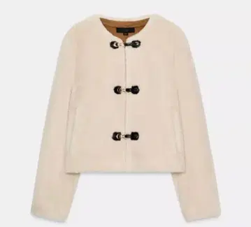 노카라 크림색 자켓