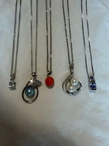 실버 각인 있음 목걸이 5개