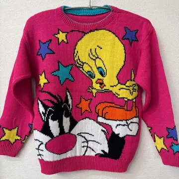90s 80s 트위티&실베스터 빈티지 니트