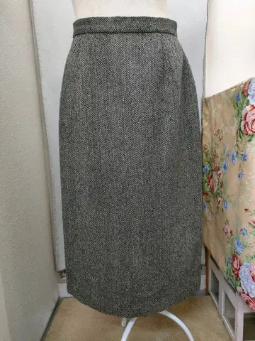 캘빈클라인 그레이 울 스커트