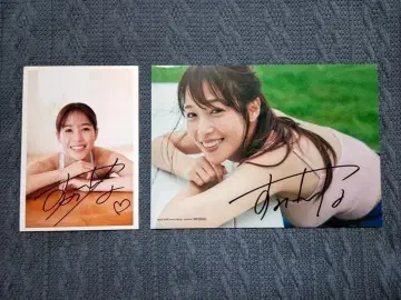와시미 레이나 친필 사인 브로마이드 2장 세트 스미니오케나이 특전