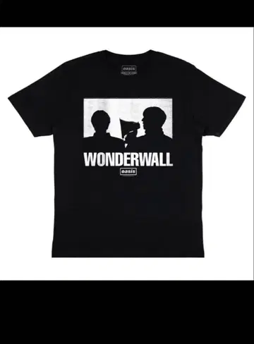 Oasis Wonderwall T셔츠 블랙 M 사이즈
