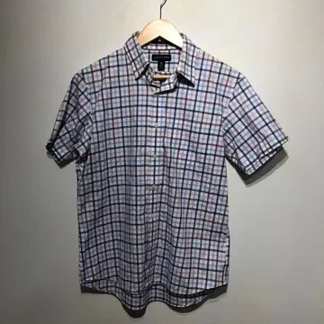 LANDS'END 반팔 셔츠 블루 퍼플