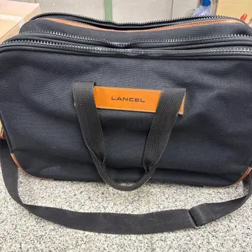 LANCEL 블랙 캔버스 보스턴 백 남성용 출장 잡화 초특가