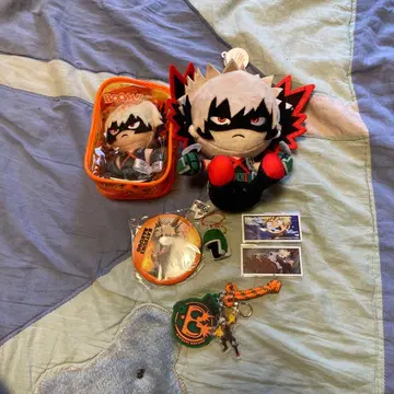 나의 히어로 아카데미아 바쿠고 카츠키 봉제 인형과 굿즈 세트