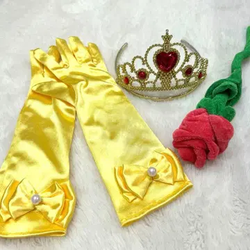 세트 티아라&장갑&장미