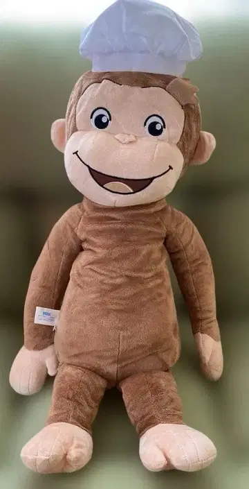 택 포함 미사용 새상품 오자루의 조지 셰프 봉제 인형