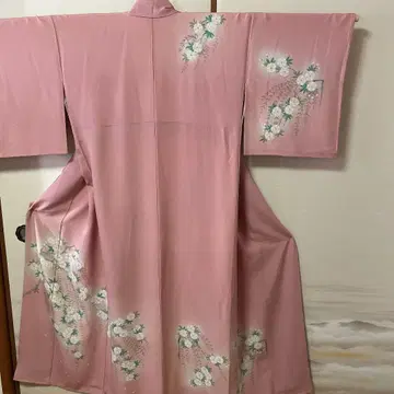 순수 실크 크레이프 원단 교유젠 호몬기