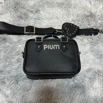 pium 숄더백 하트 파우치 포함 미니 보스턴 백