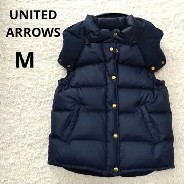유나이티드 애로우즈 네이비 다운 베스트 골드 버튼 다운 80% M