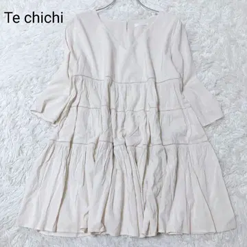 테치치 여성용 원피스 베이지 계열 F 성숙 캐주얼 귀여운 튜닉