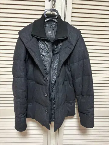 BEAMS HEART 블랙 다운 자켓 S